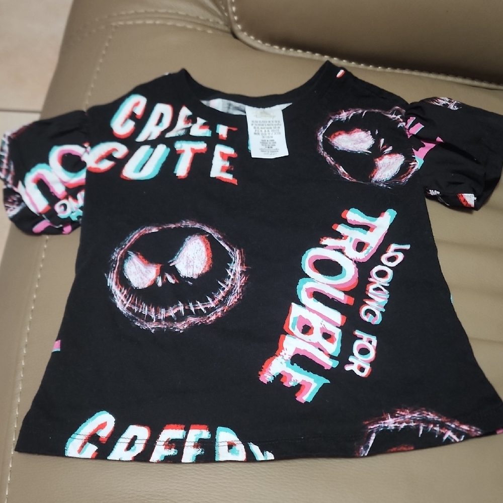 Disney Black and Red Creepy Cute Kids T-Shirt